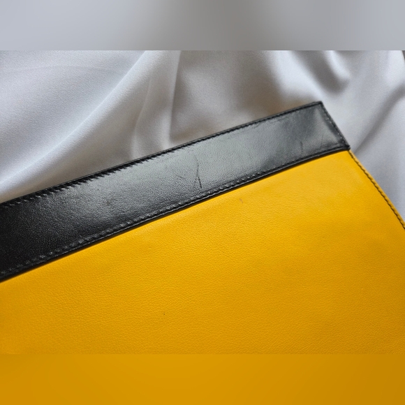 Yellow and Black Clutch Bag - Picture 5 of 11